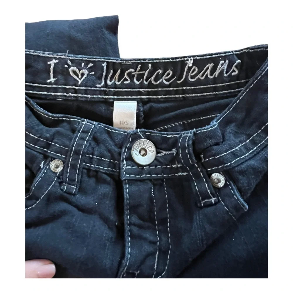 Justice Girls Blue Denim Skinny Jeans Size 10